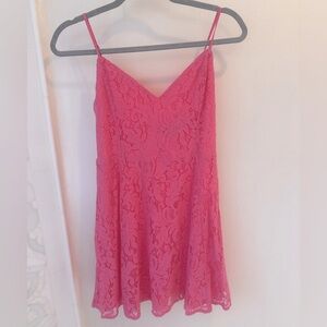 Lulus Bubblegum💞 Pink sz S Lace Mini Dress!